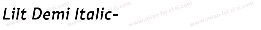 Lilt Demi Italic字体转换